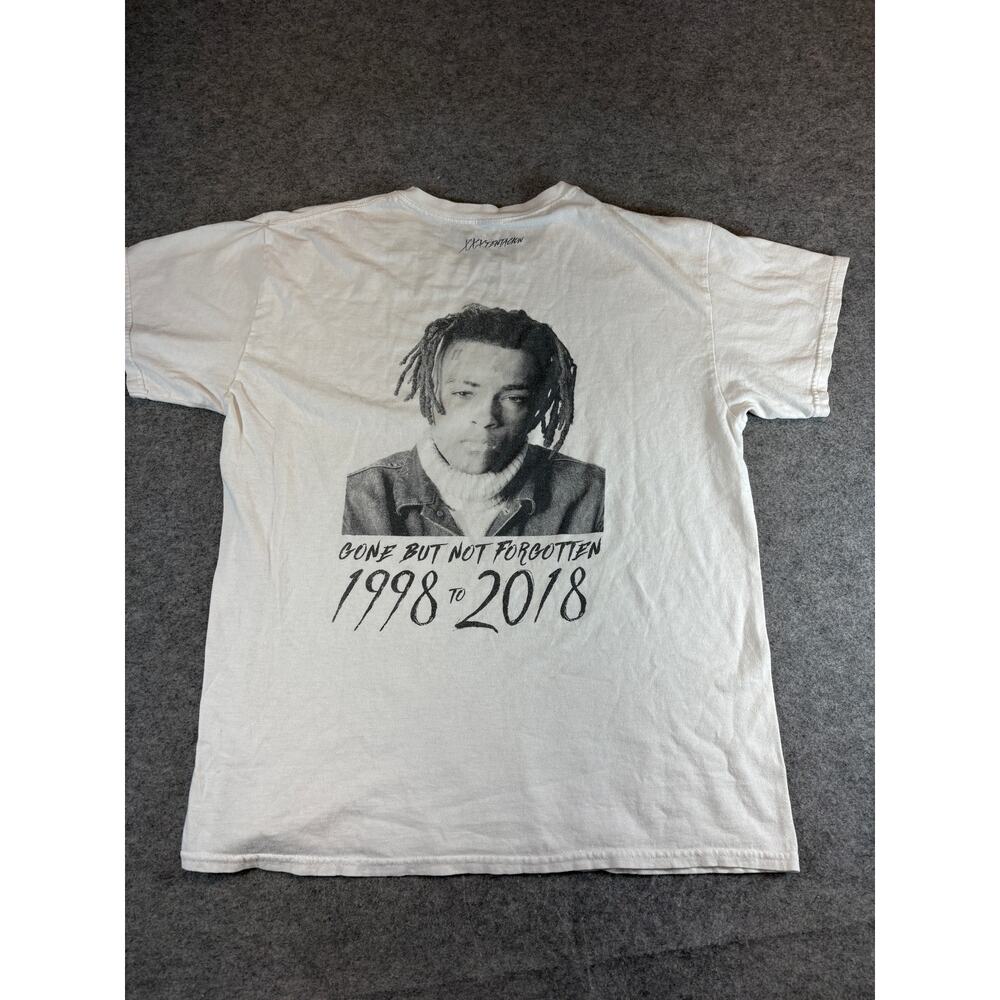 XXXTentacion Memorial Shirt Mens Large White Gone But Not Forgotten Graphic Tee